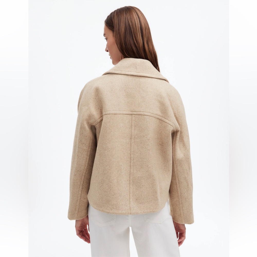 Madewell Oversized-Collar Short Peacoat (small) NWT - Picture 4 of 8